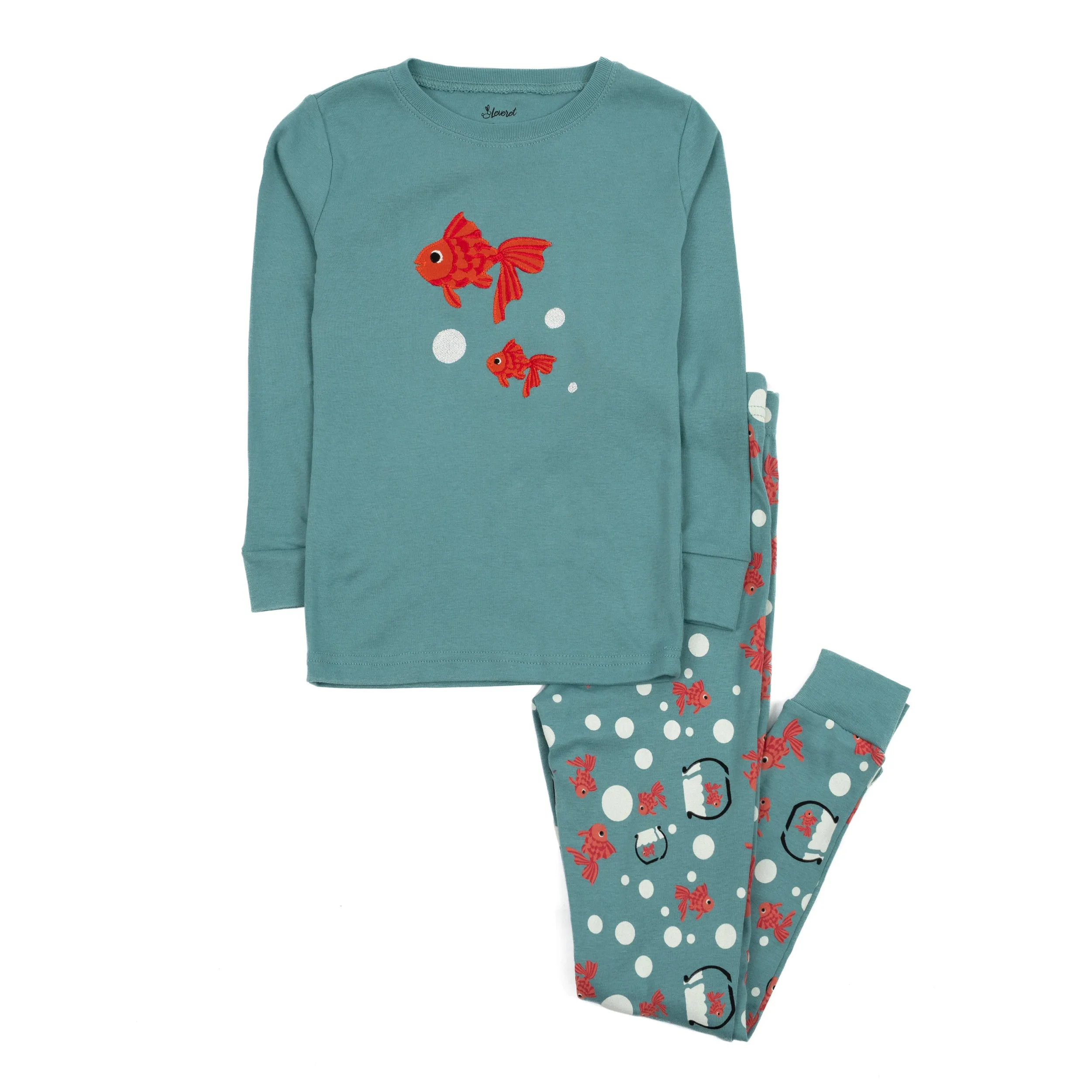 Kids Two Piece Cotton Pajamas Fish Tank