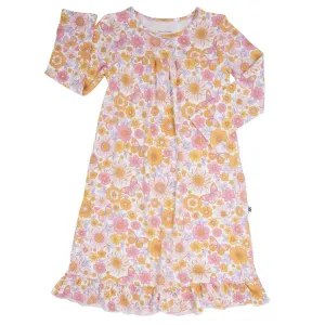Kim's Calling Boho Girl Dress In Pink/orange