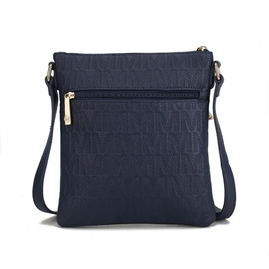 Lennit Embossed M Signature Crossbody Bag
