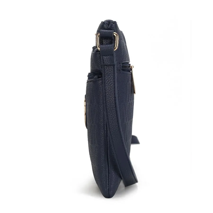 Lennit Embossed M Signature Crossbody Bag
