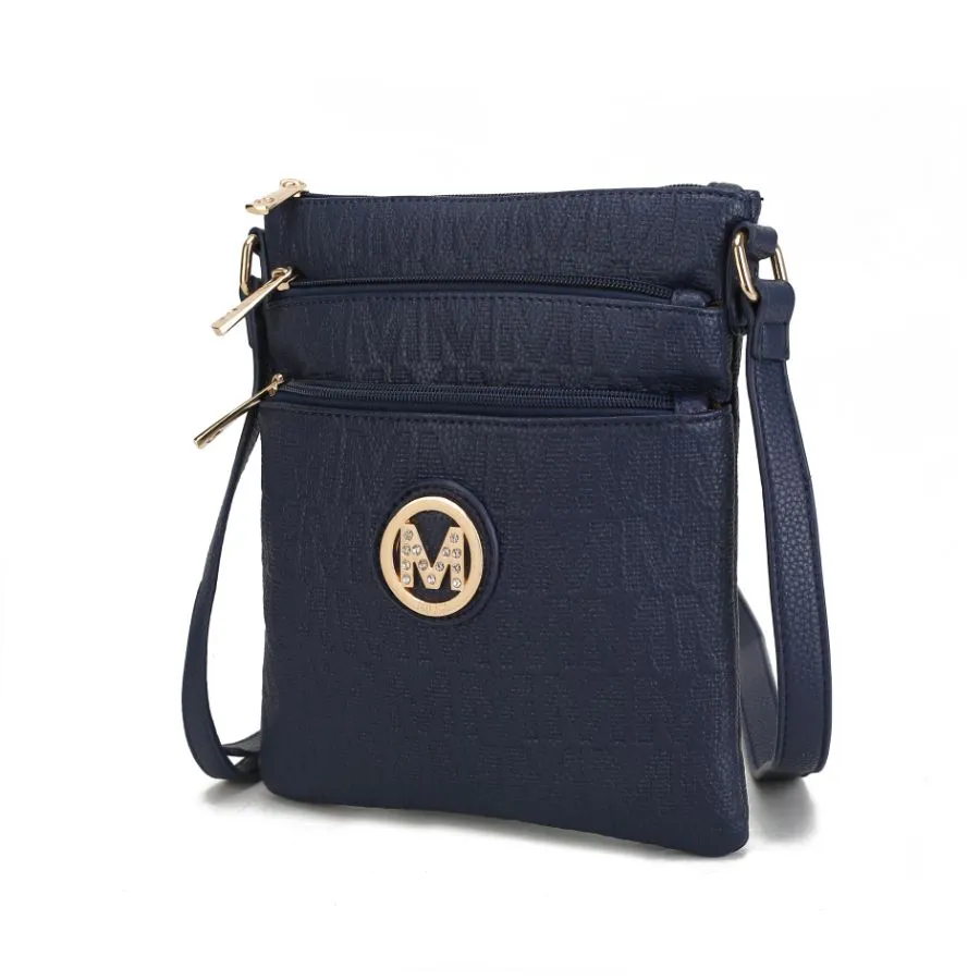 Lennit Embossed M Signature Crossbody Bag