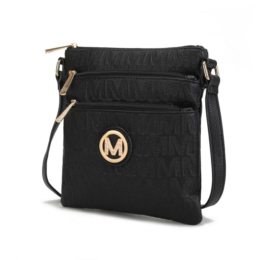 Lennit Embossed M Signature Crossbody Bag