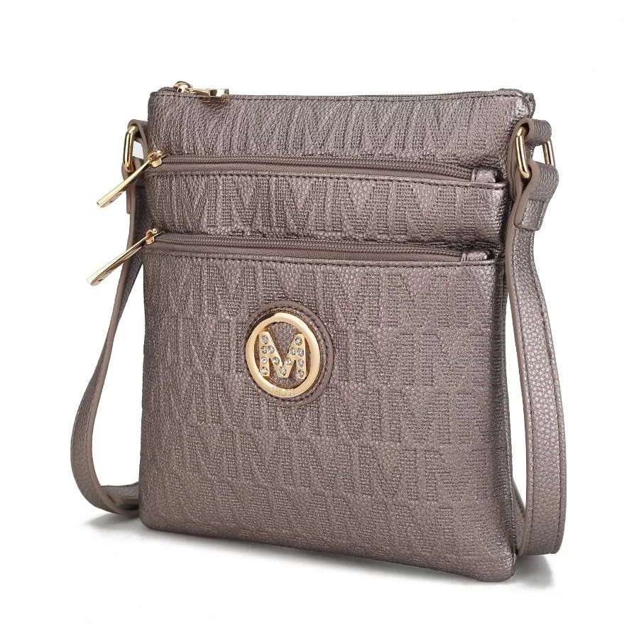 Lennit Embossed M Signature Crossbody Bag