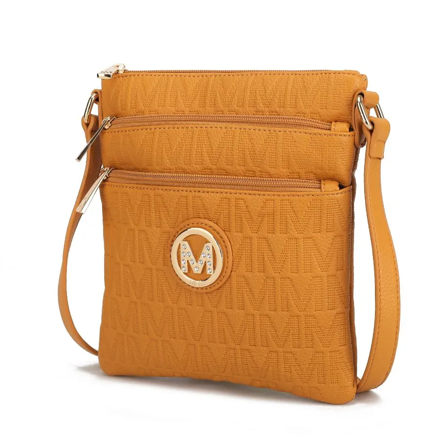 Lennit Embossed M Signature Crossbody Bag
