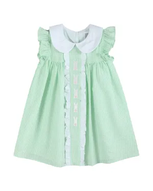 Lil Cactus Seersucker Easter Bunny Ruffle Dress