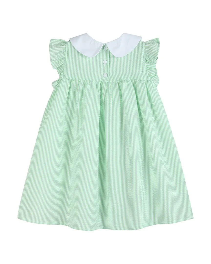 Lil Cactus Seersucker Easter Bunny Ruffle Dress