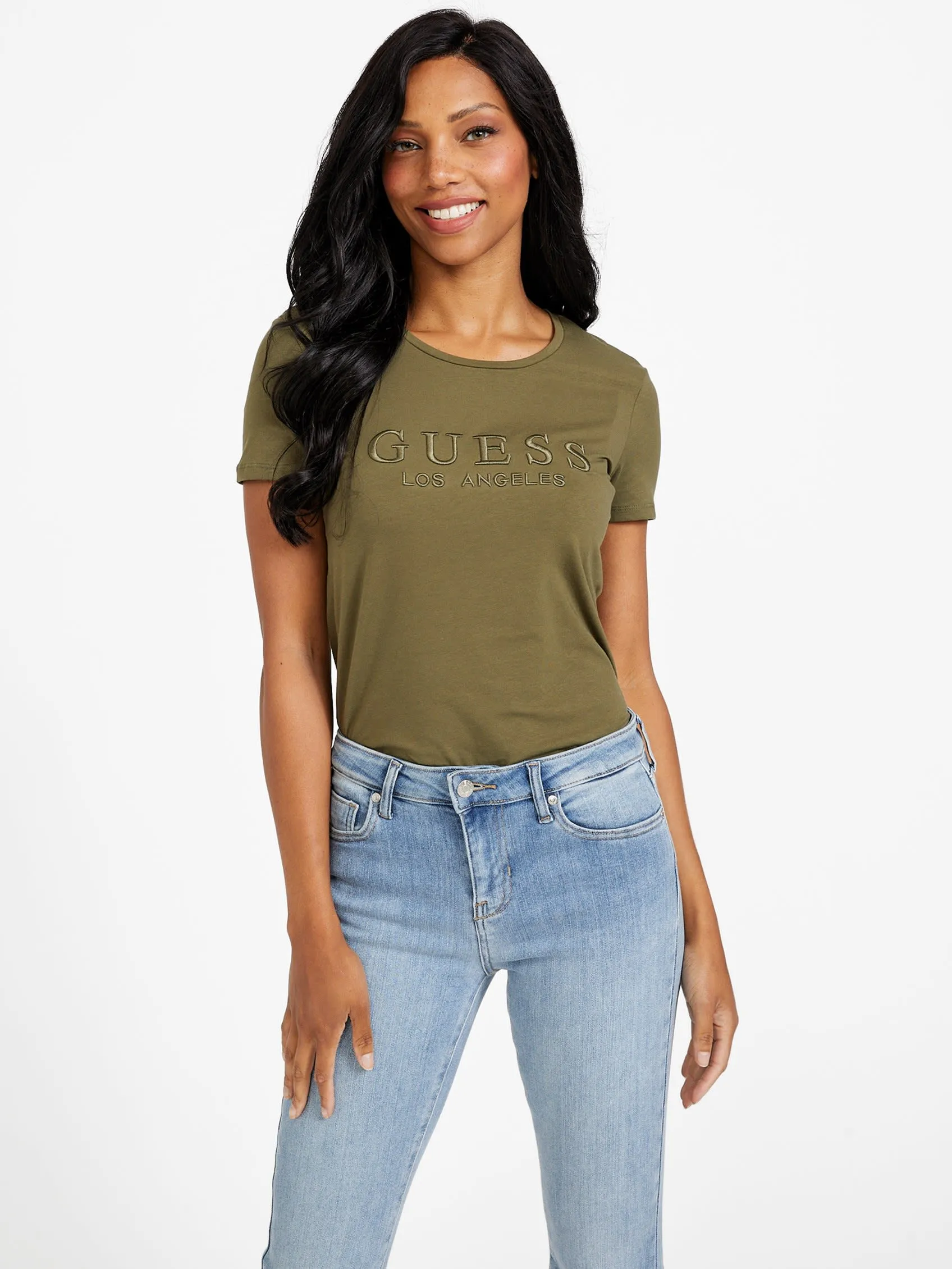 Lizza Embroidered Logo Tee