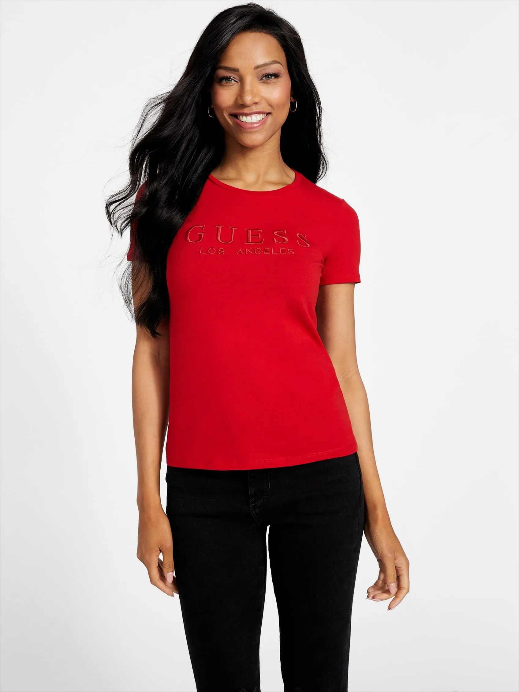 Lizza Embroidered Logo Tee