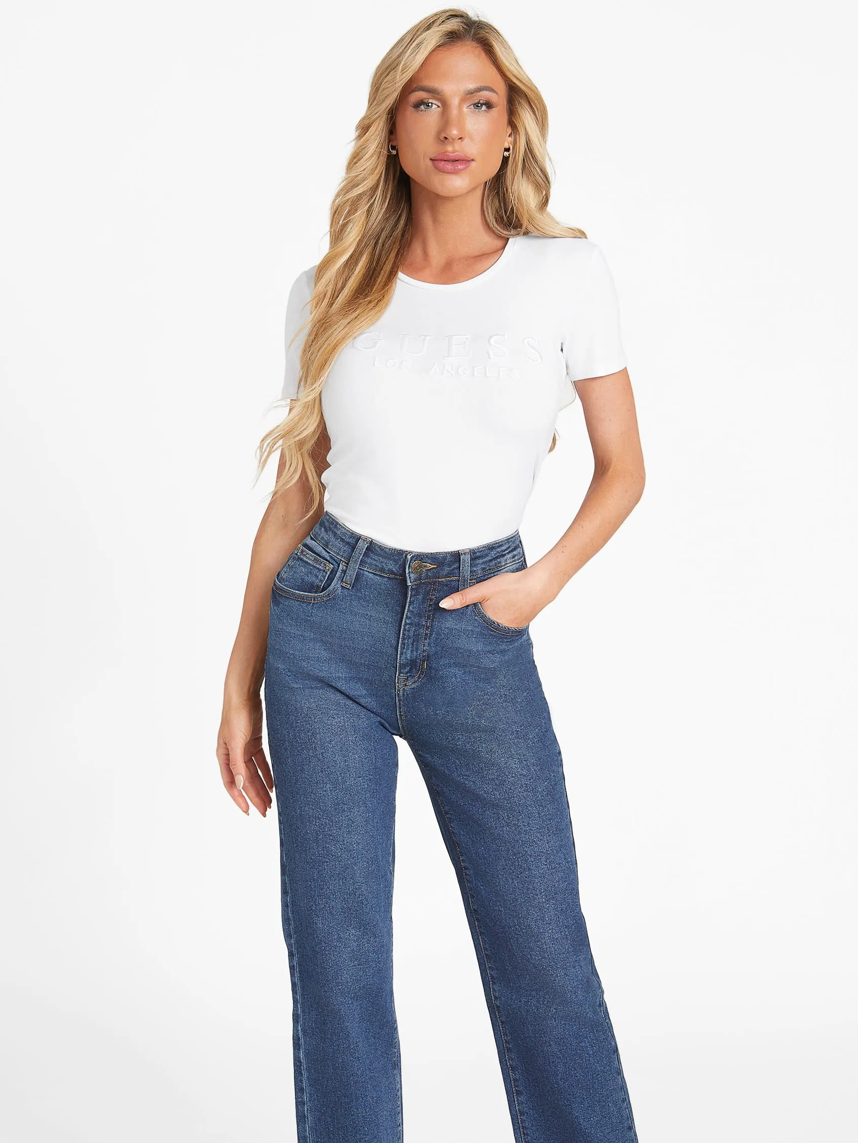 Lizza Embroidered Logo Tee