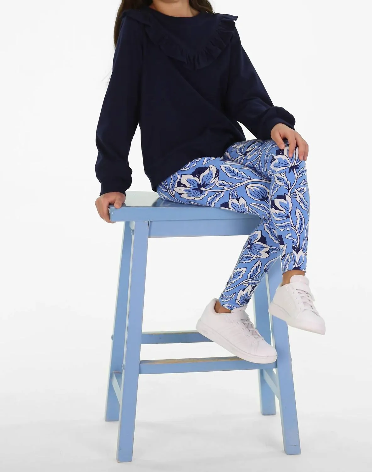 Lolly Legging In Blue Blossom