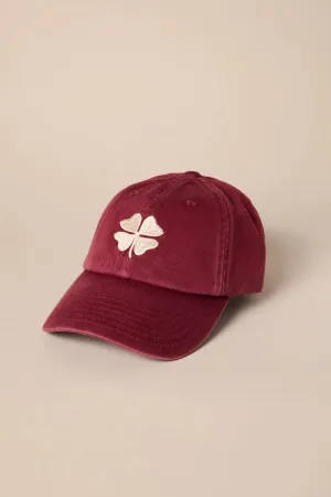 Lucky Brand Clover Baseball Hat
