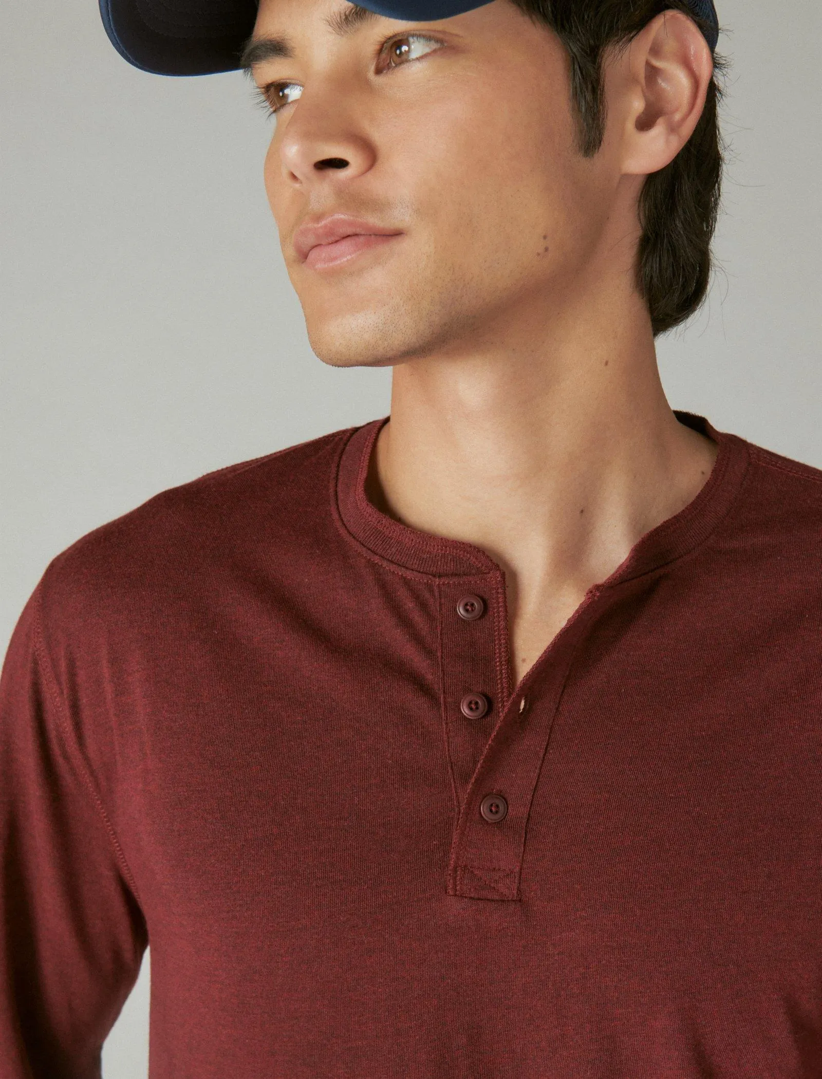 Lucky Brand Men's Tencel Long Sleeve Henley