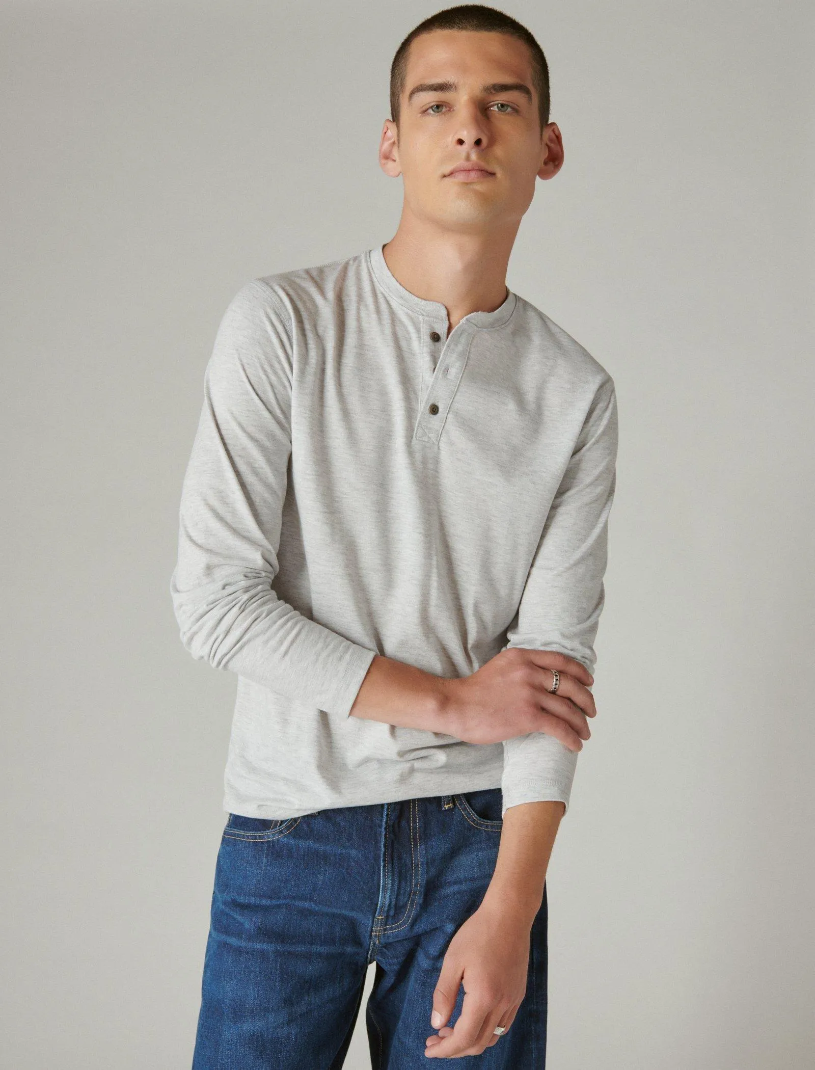 Lucky Brand Men's Tencel Long Sleeve Henley