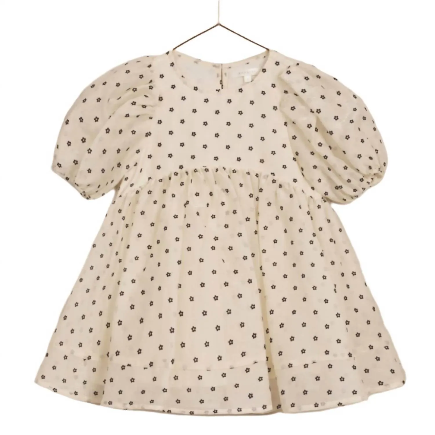 Luna Flocked Dress In Flocked Daisy