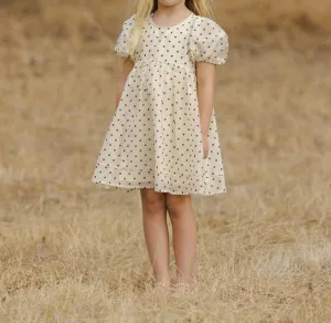 Luna Flocked Dress In Flocked Daisy