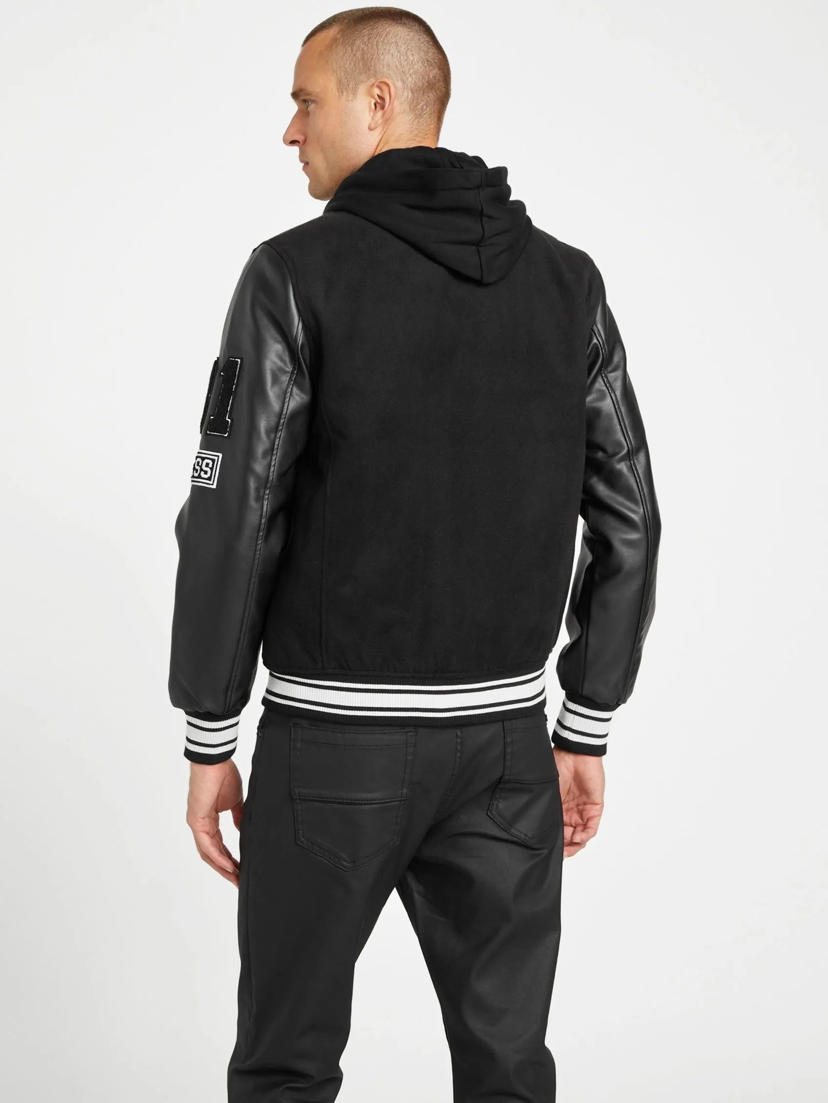 Mark Hooded Varsity Jacket