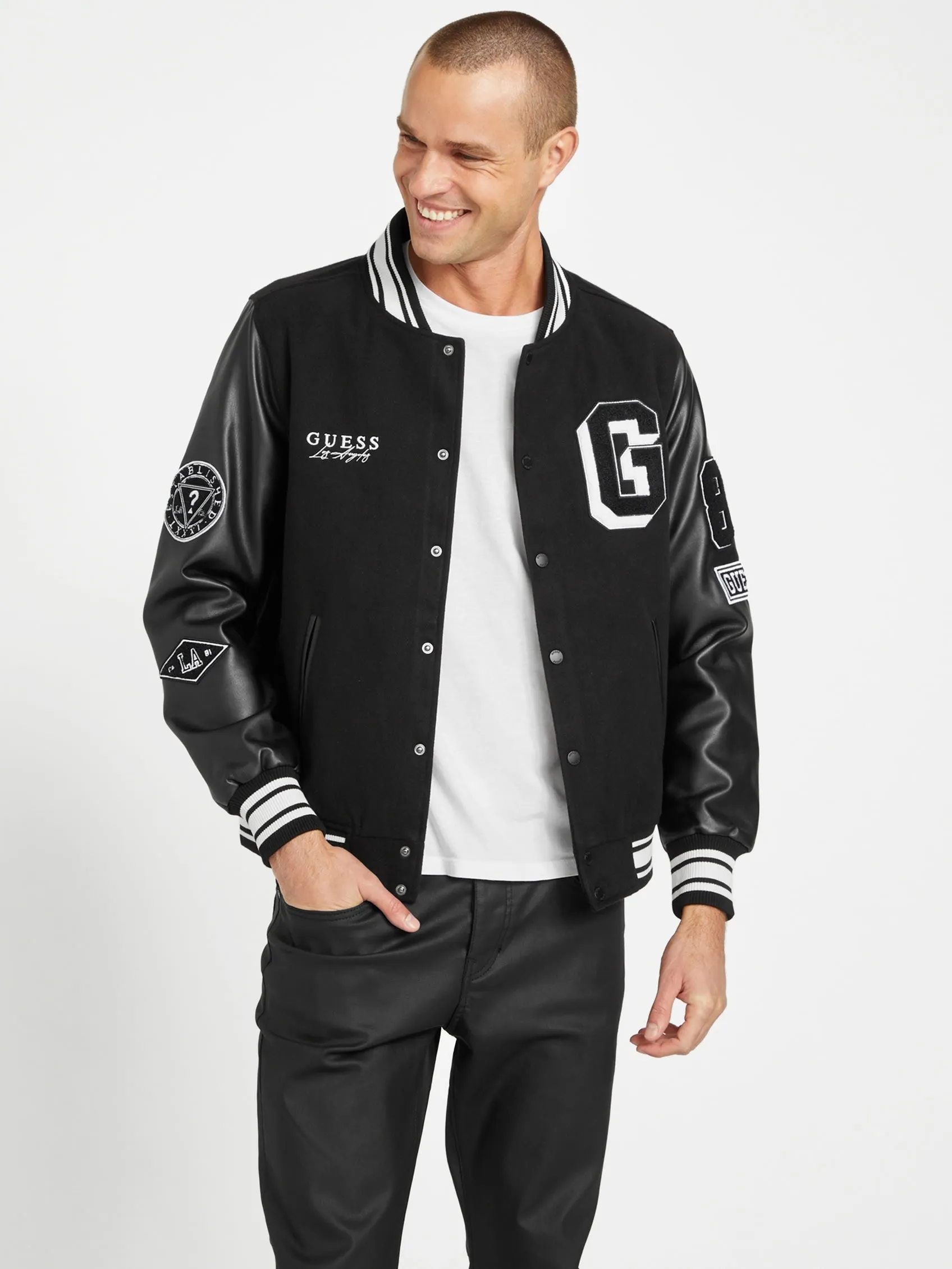 Mark Hooded Varsity Jacket