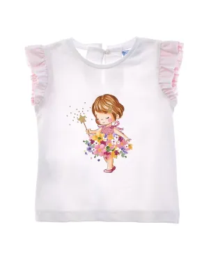 Mayoral Baby Tulle Ruffle Tee