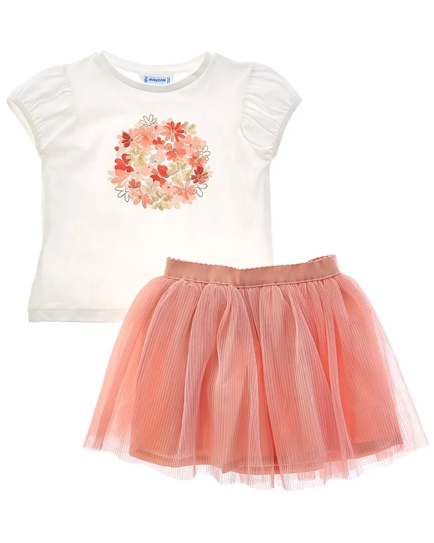 Mayoral Floral Bouquet Graphic Outfit