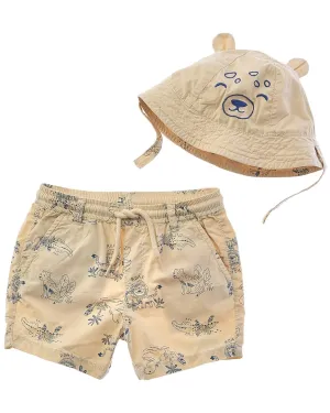 Mayoral Safari Print Shorts Hat