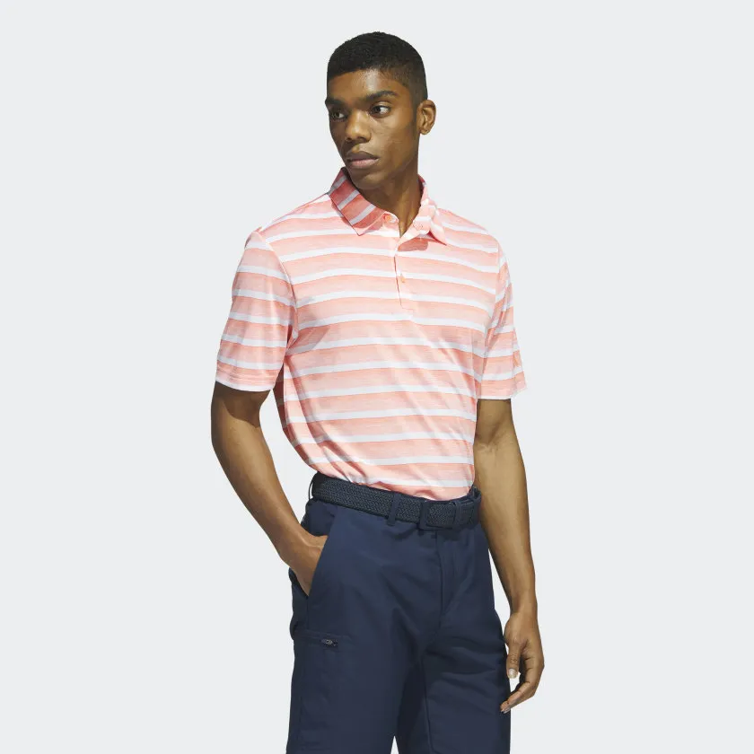 Men's adidas Two-Color Striped Polo Shirt