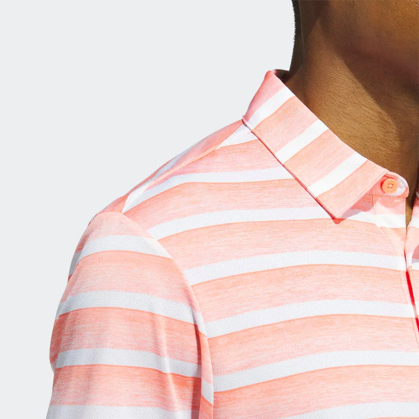 Men's adidas Two-Color Striped Polo Shirt