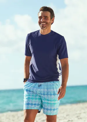 Men's Navy Short Sleeve Rashguard