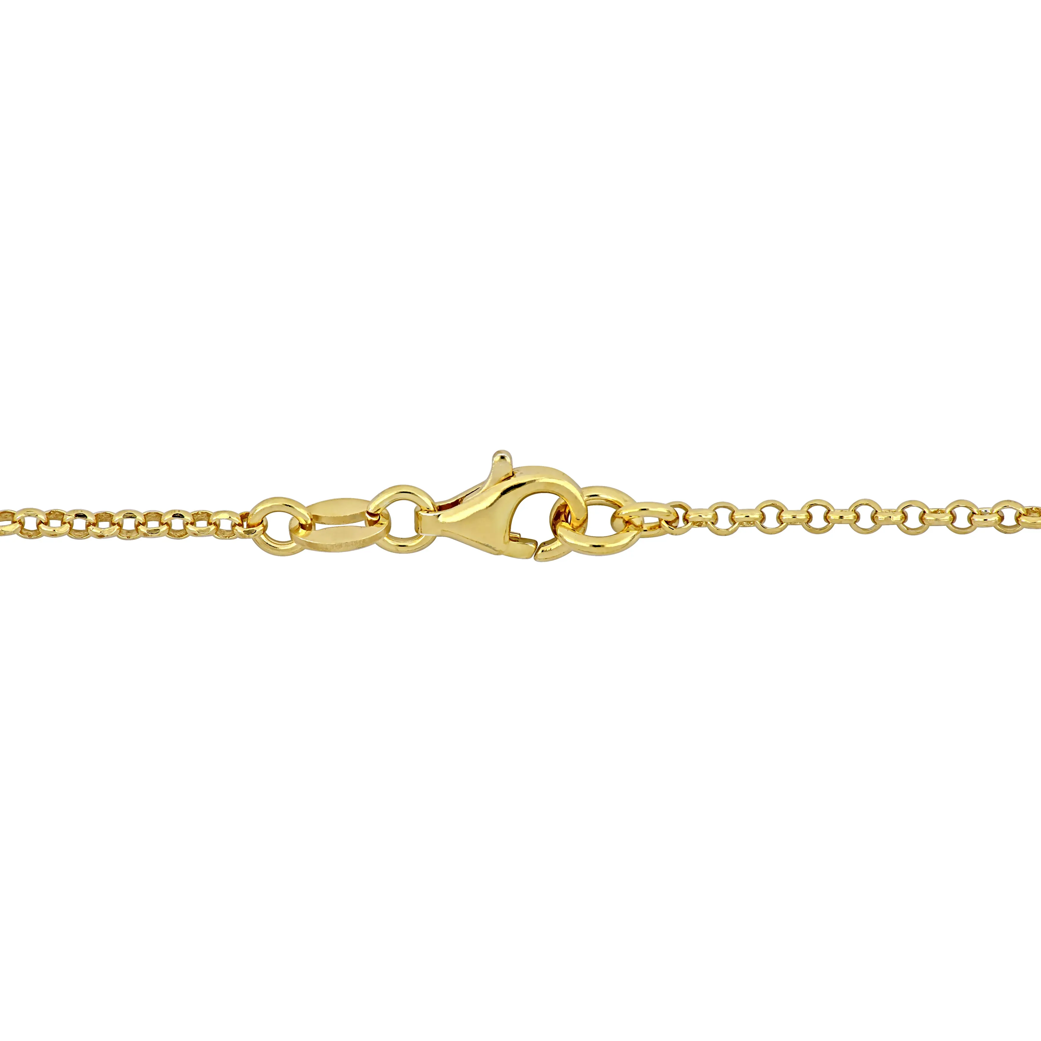 Mimi & Max Children's Multi-color Enamel Butterfly Charm Link Chain Bracelet in Yellow Plated Sterling Silver - 7.5 in.