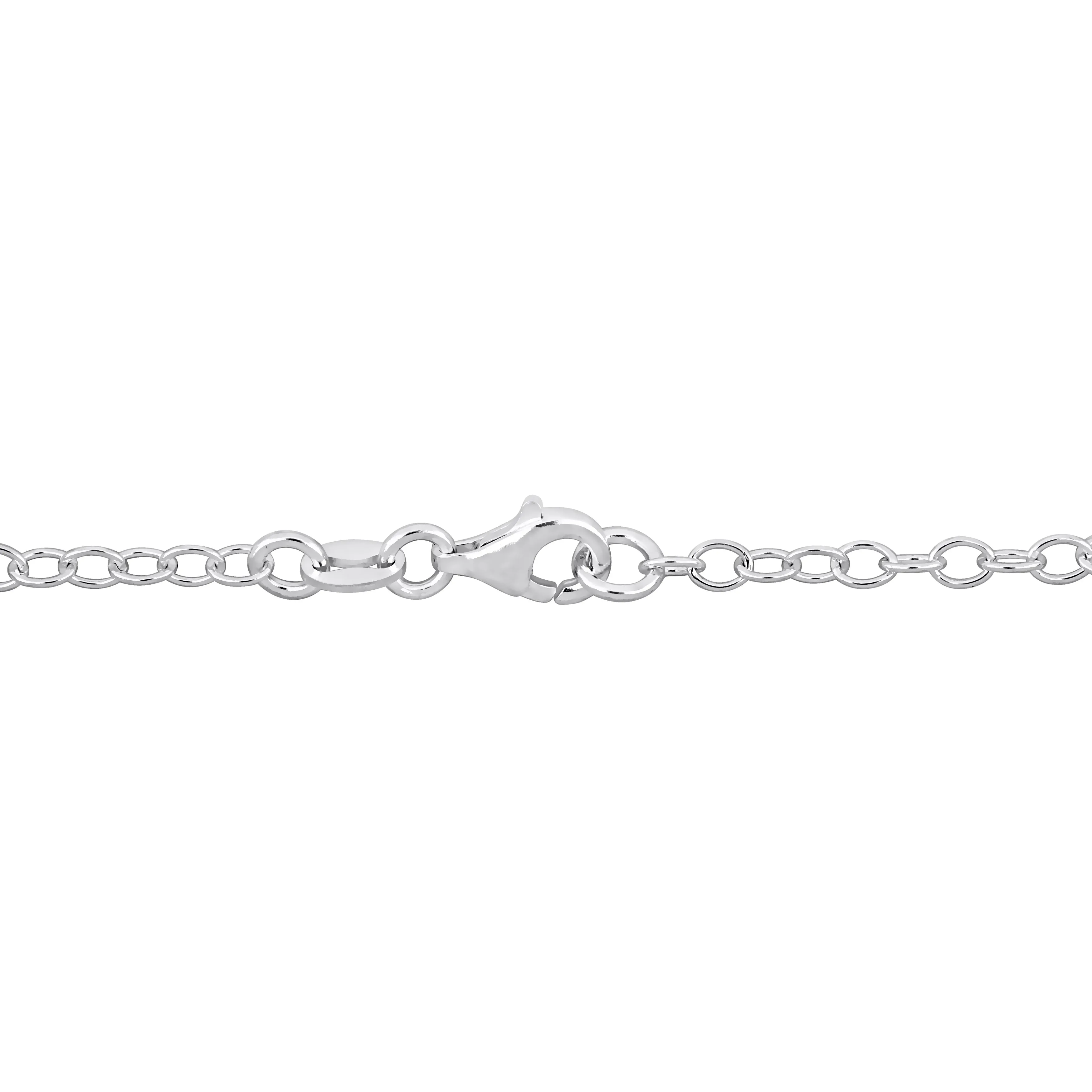 Mimi & Max Children's Multi-color Enamel Heart Charm Link Bracelet in Sterling Silver - 7.5 in.