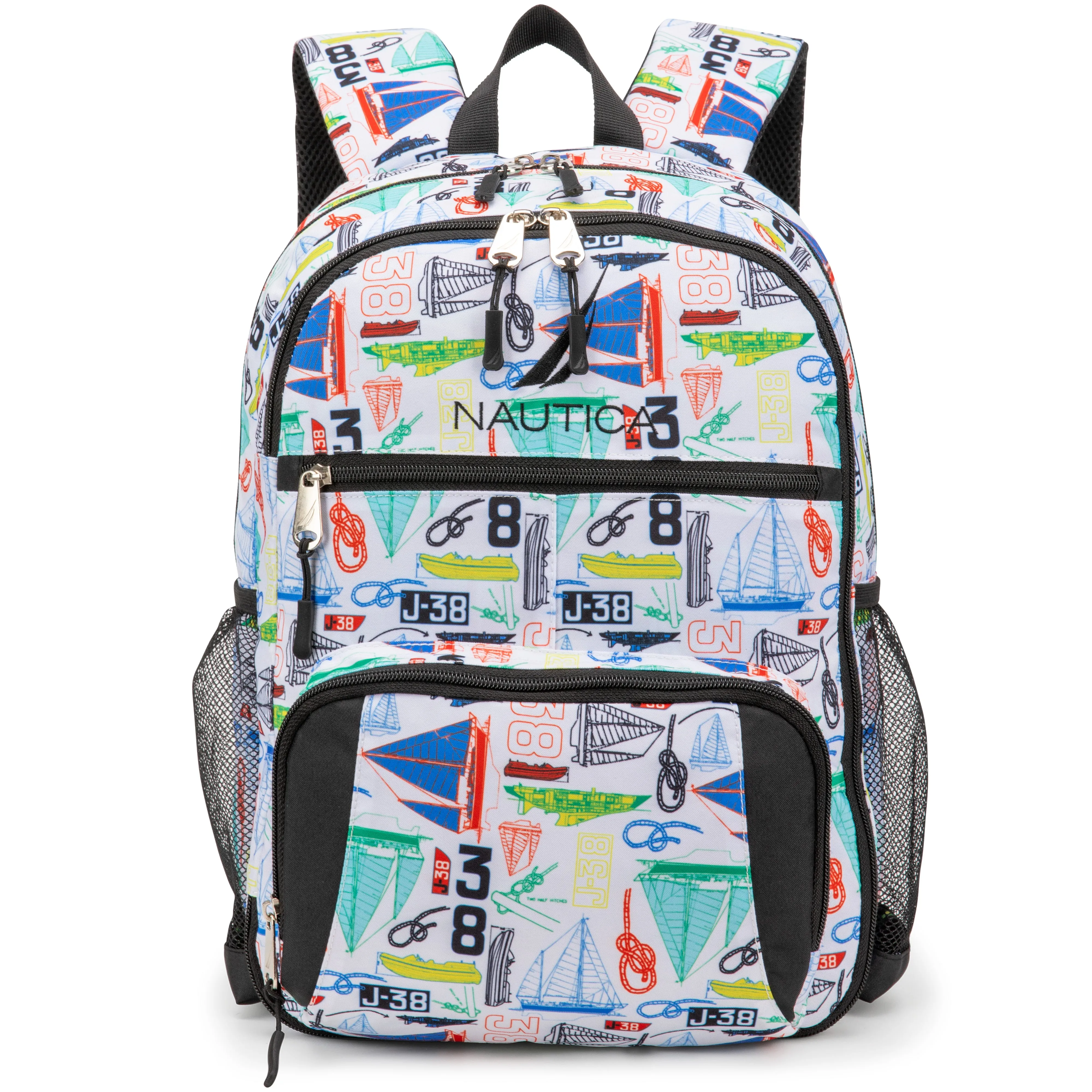 Nautica Kids Backpack for Kindergarten, Elementary School | 16" Tall | Sailboats