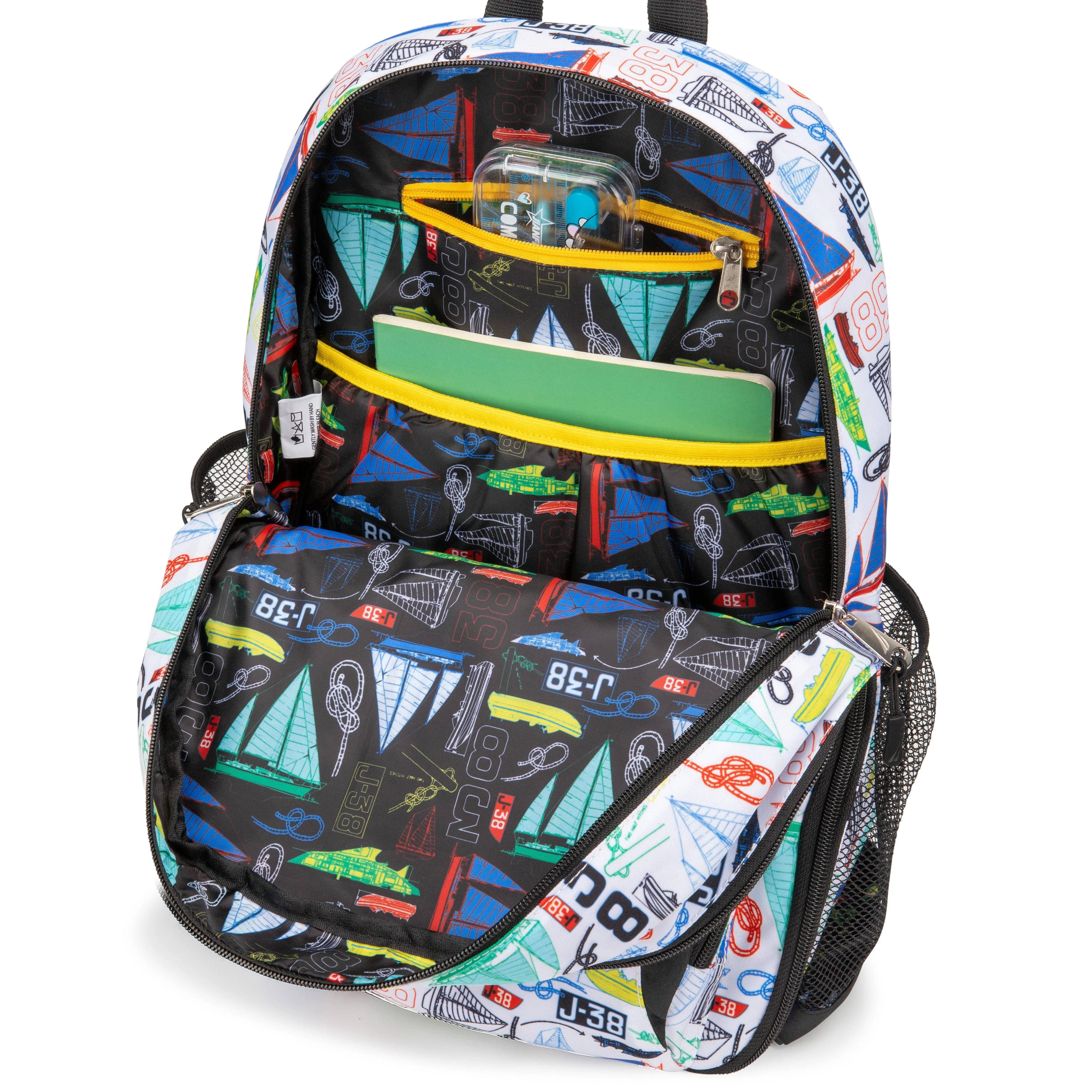 Nautica Kids Backpack for Kindergarten, Elementary School | 16" Tall | Sailboats