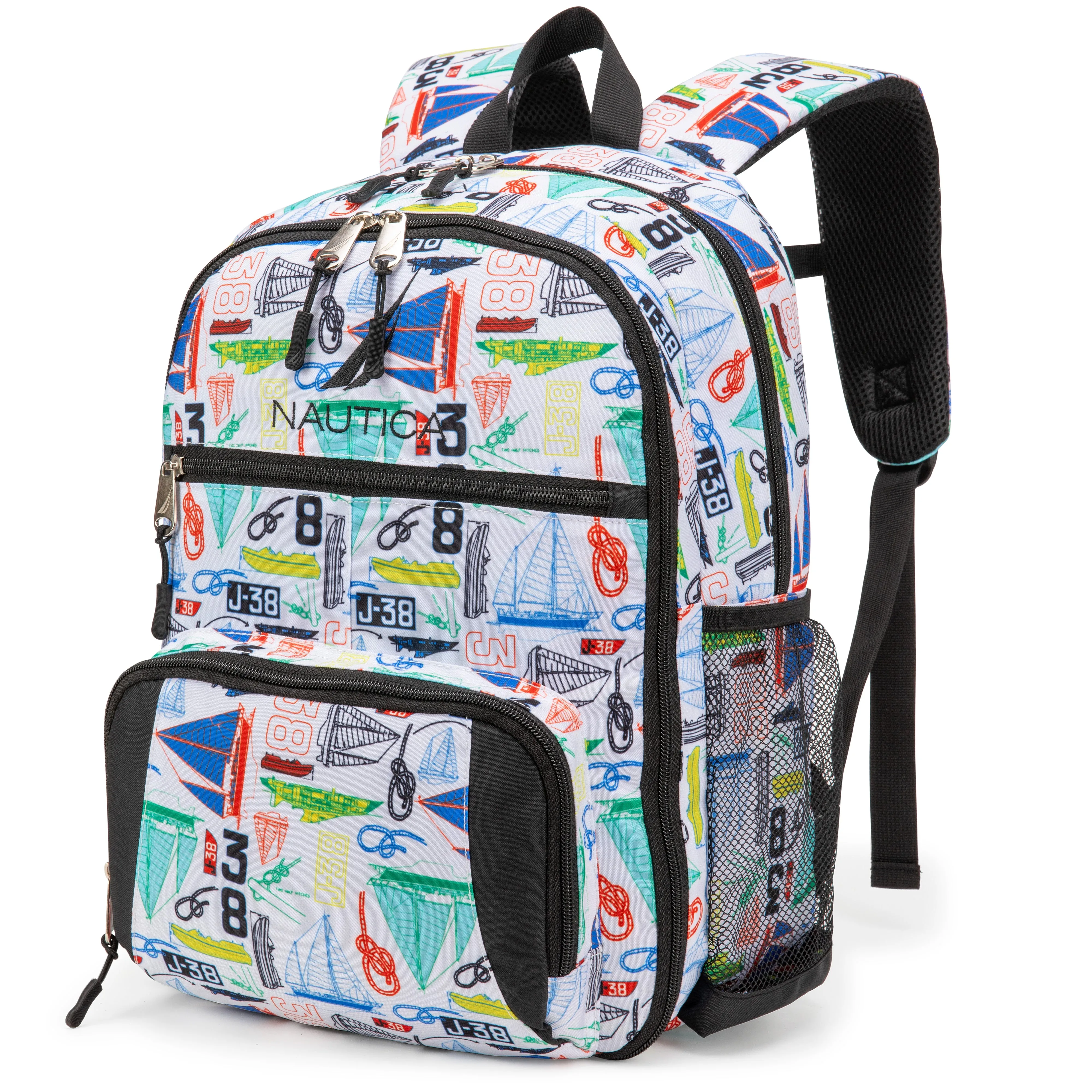 Nautica Kids Backpack for Kindergarten, Elementary School | 16" Tall | Sailboats