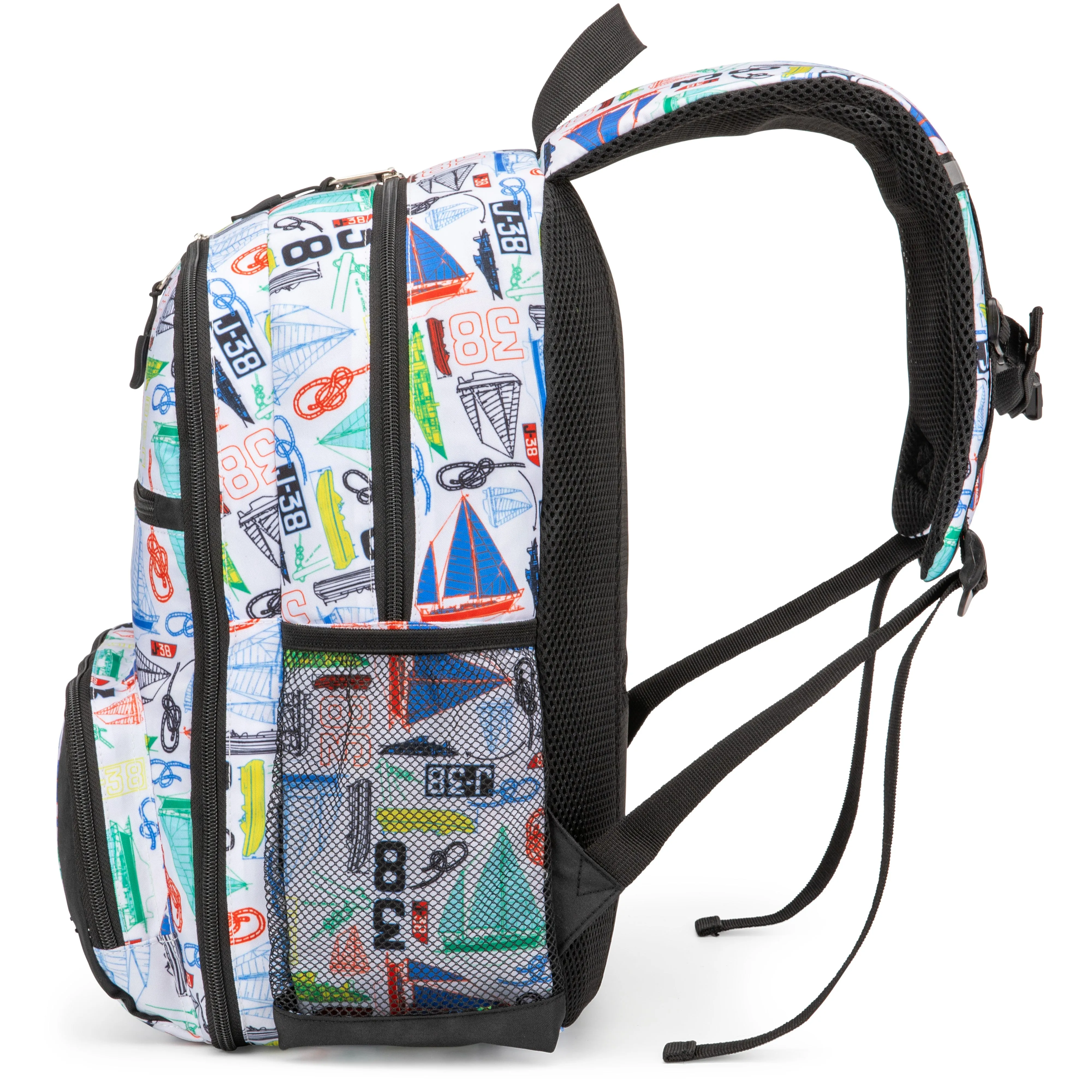 Nautica Kids Backpack for Kindergarten, Elementary School | 16" Tall | Sailboats