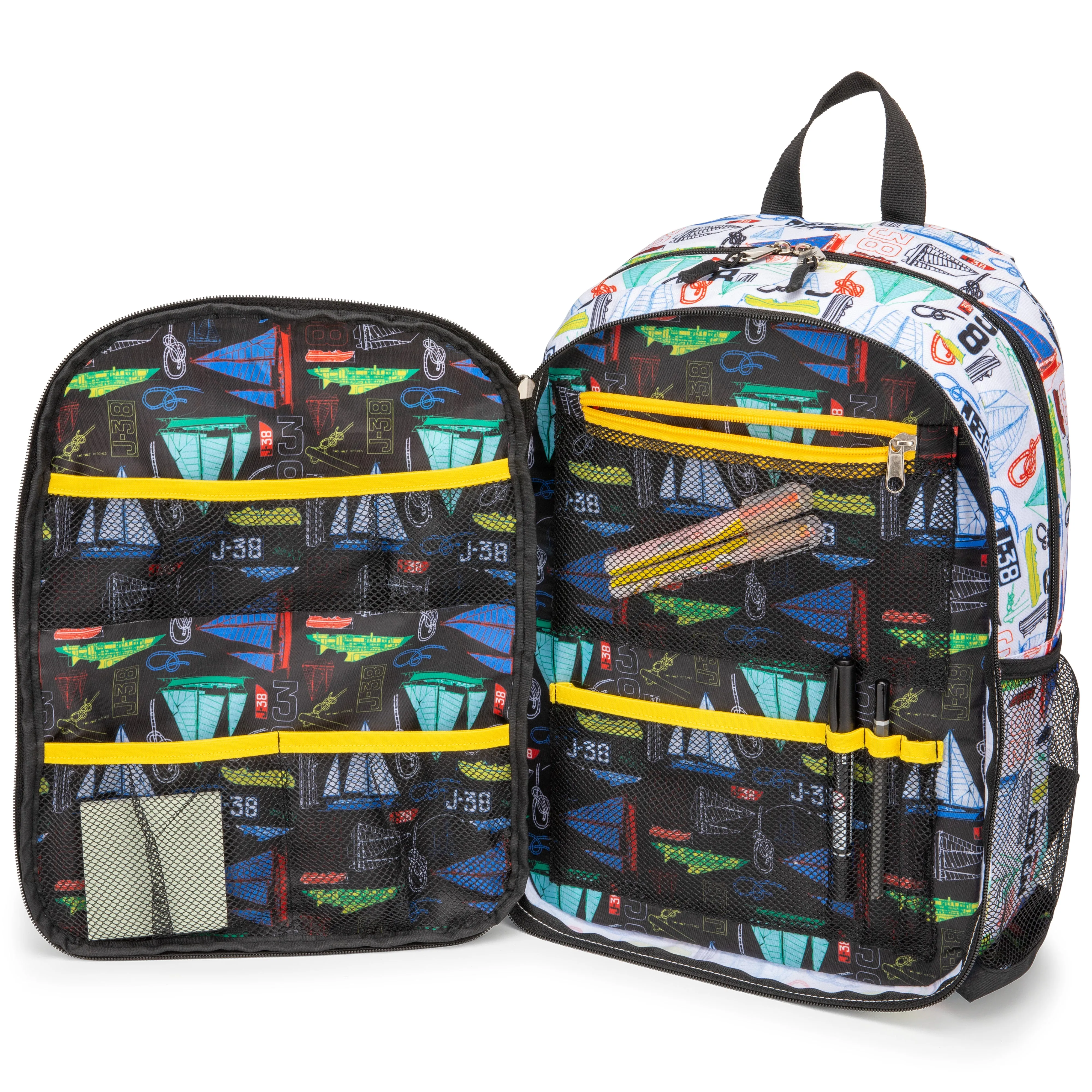 Nautica Kids Backpack for Kindergarten, Elementary School | 16" Tall | Sailboats