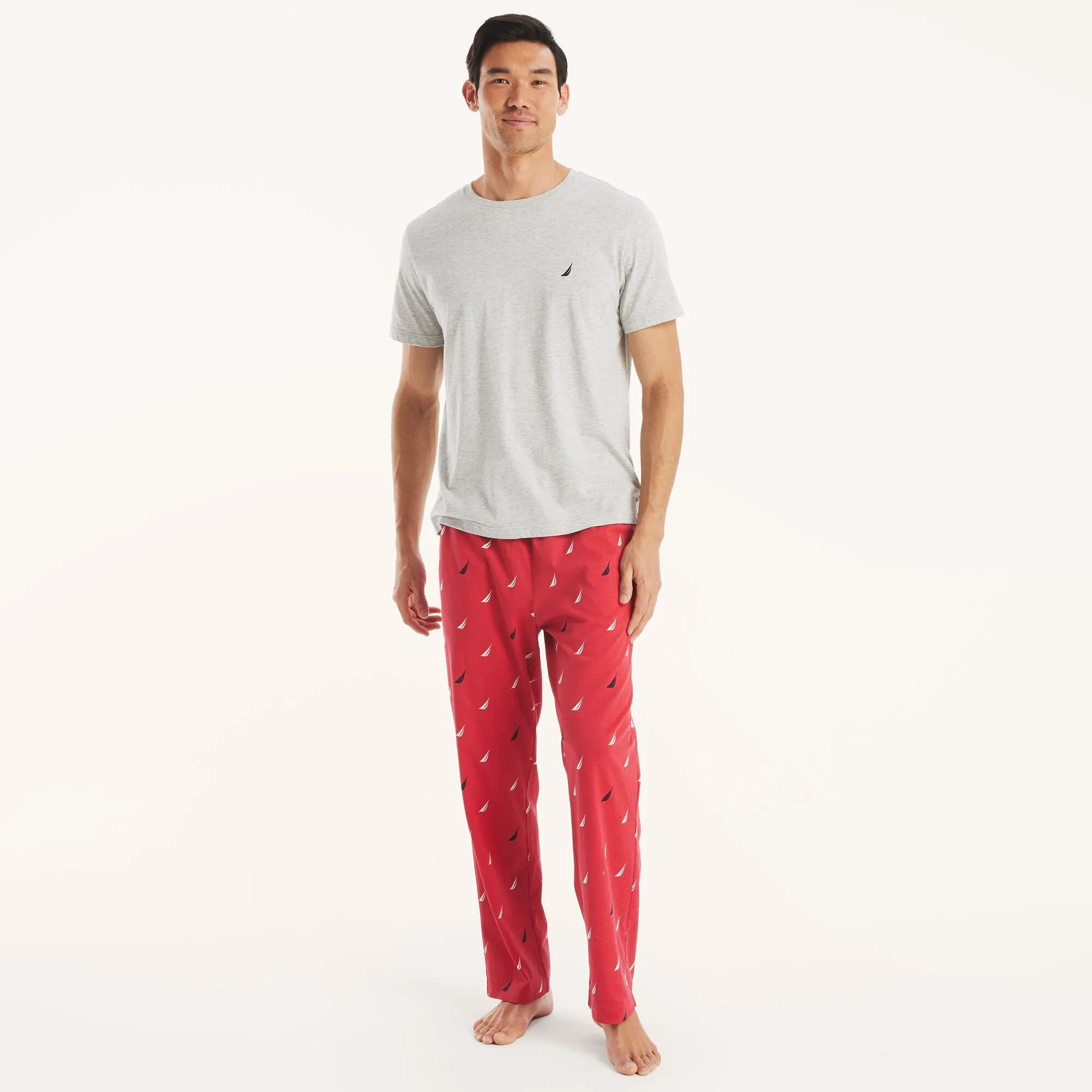 Nautica Mens Logo Print Knit Sleep Pant