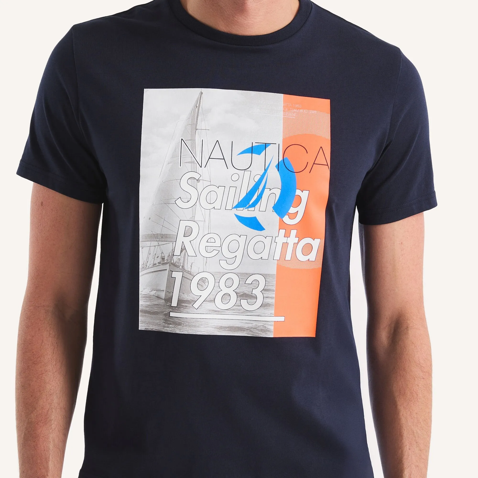 Nautica Mens Sailing Regatta Graphic T-Shirt