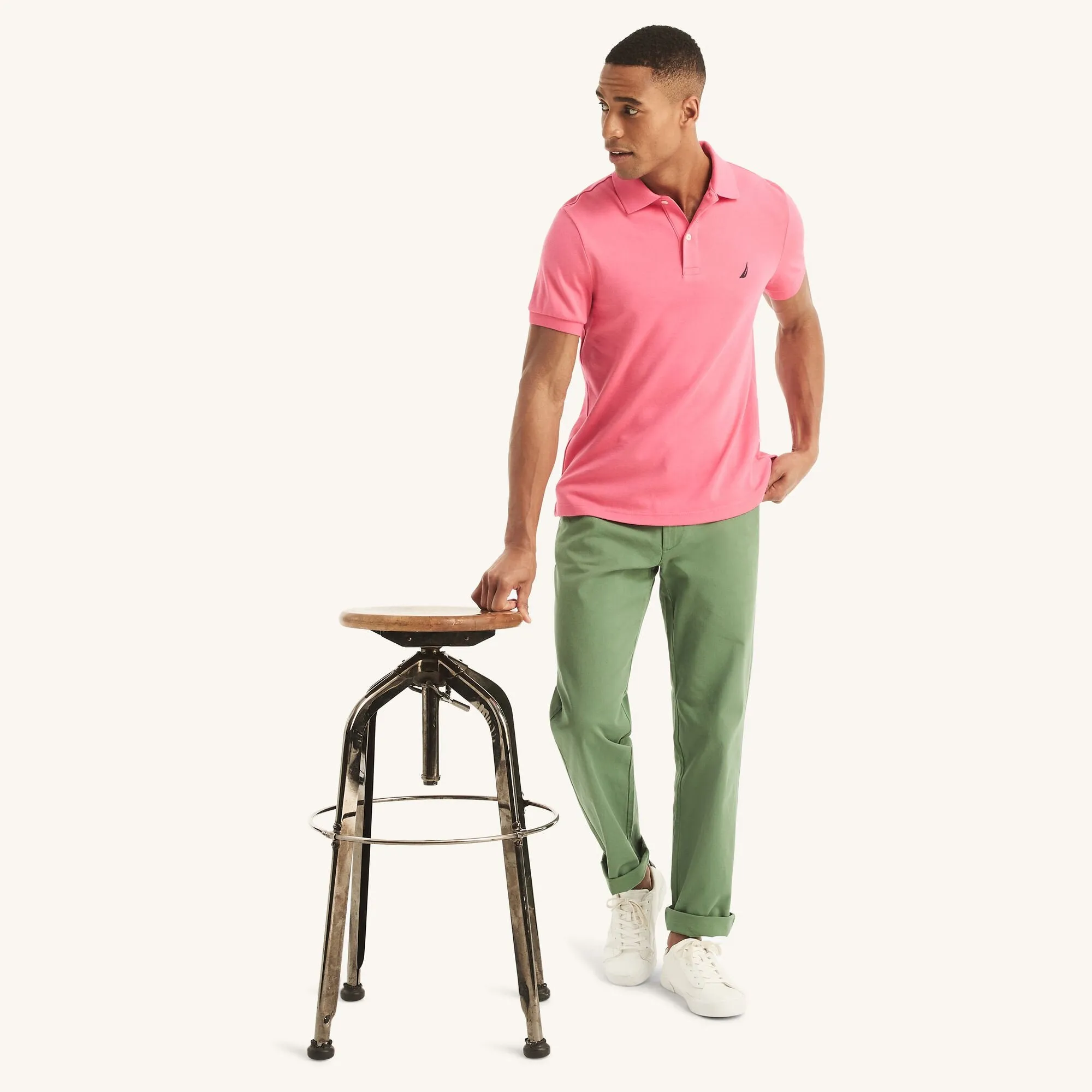 Nautica Slim Fit Interlock Deck Polo