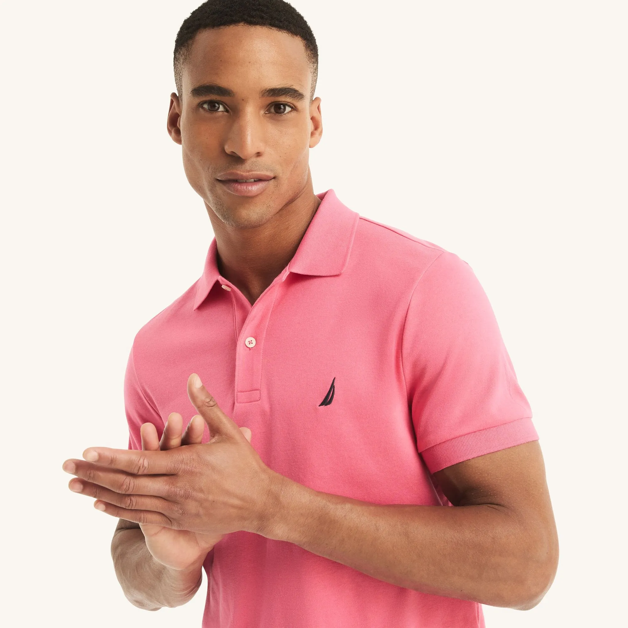 Nautica Slim Fit Interlock Deck Polo