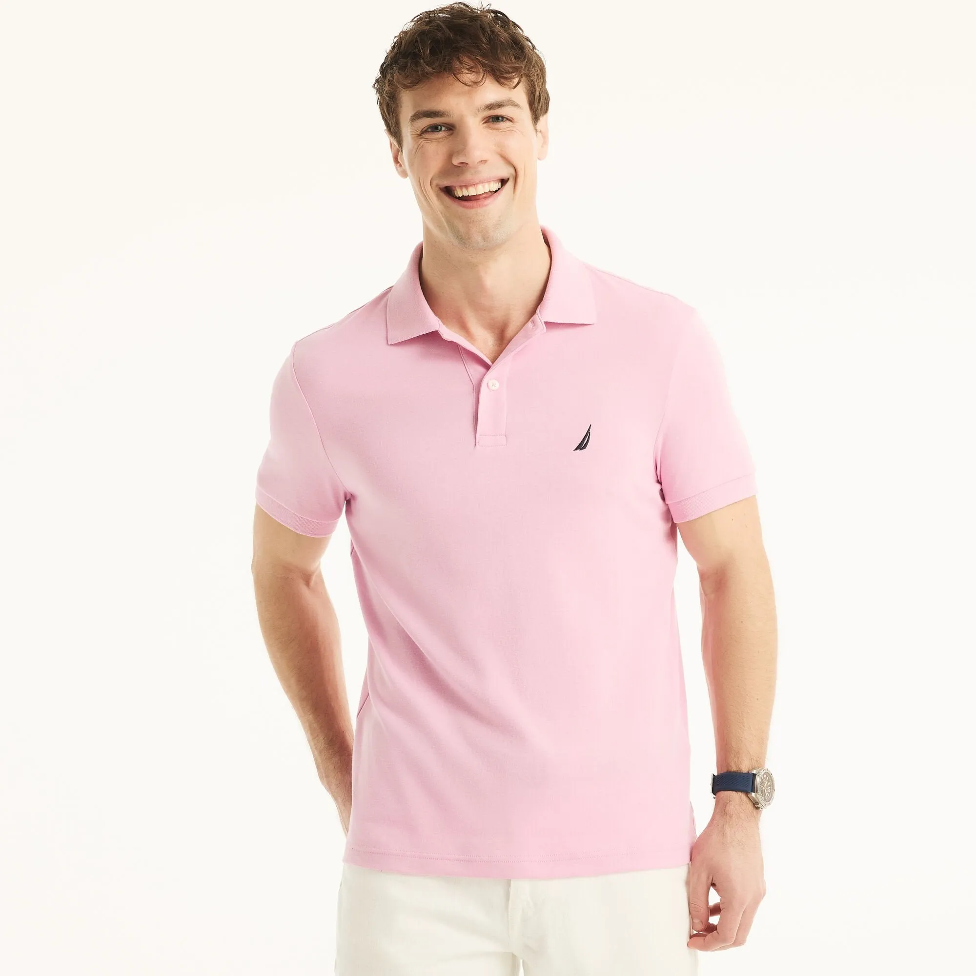 Nautica Slim Fit Interlock Deck Polo