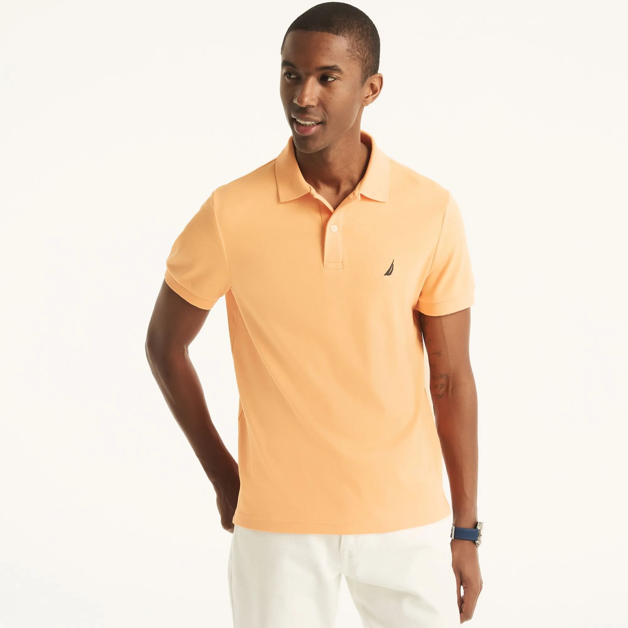 Nautica Slim Fit Interlock Deck Polo
