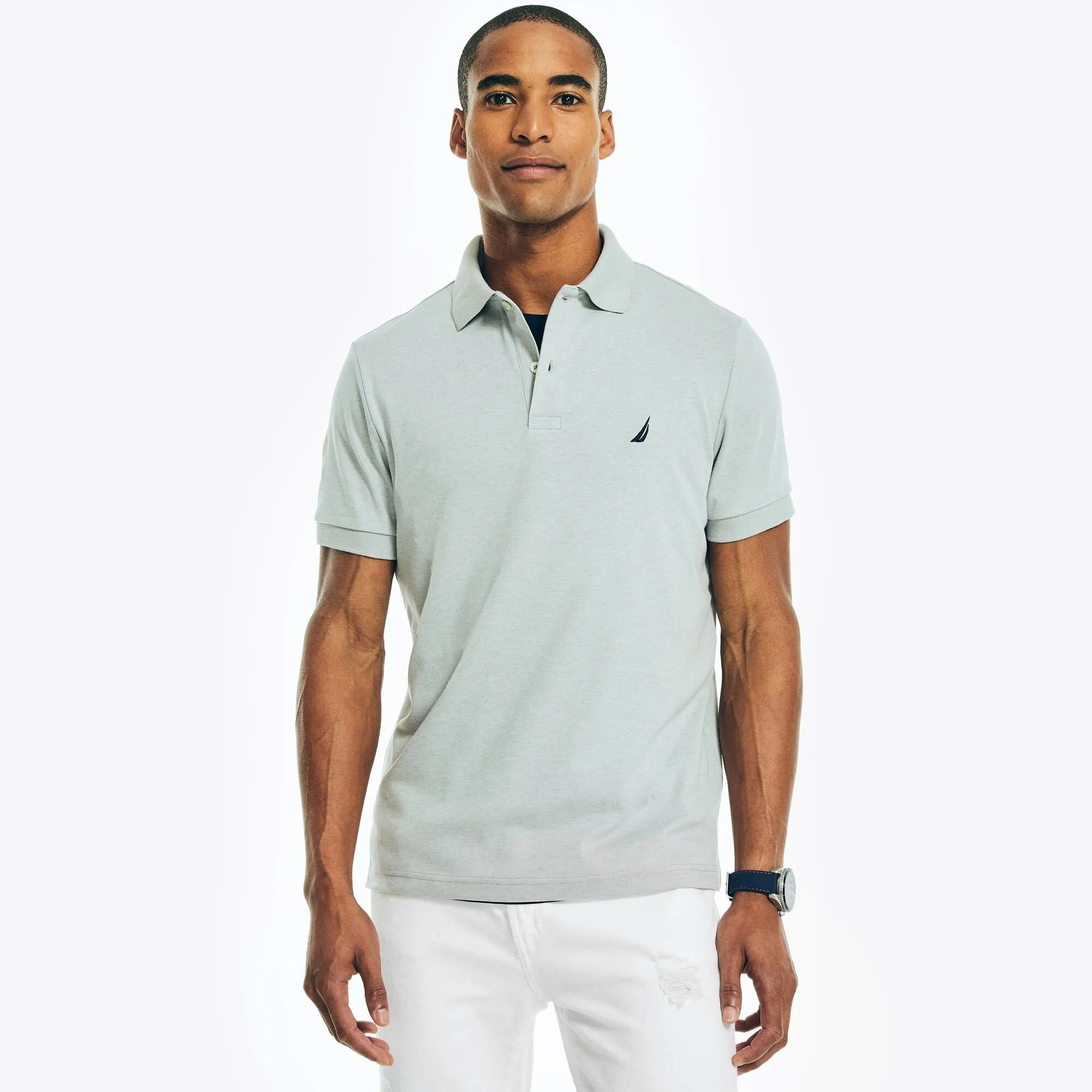 Nautica Slim Fit Interlock Deck Polo