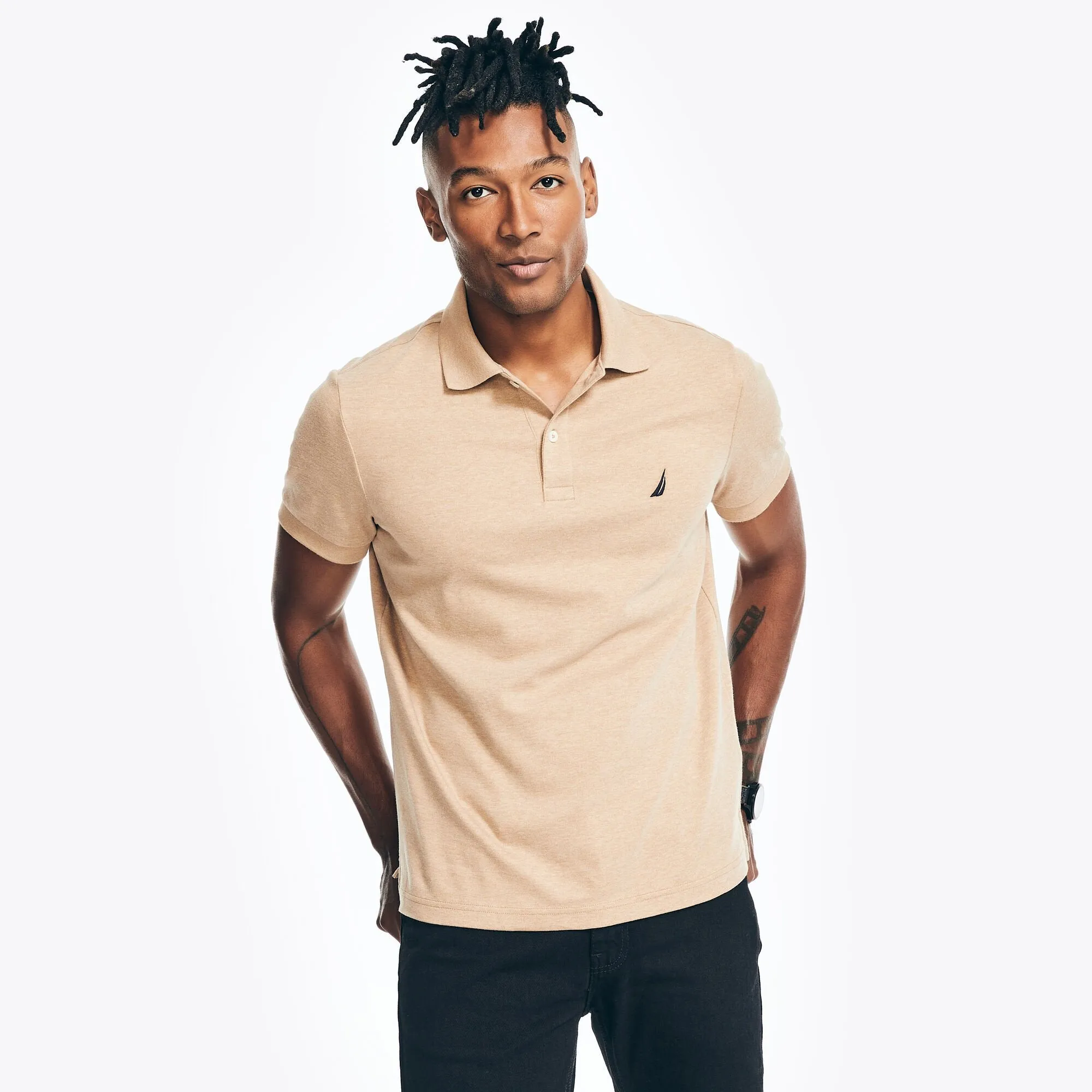 Nautica Slim Fit Interlock Deck Polo