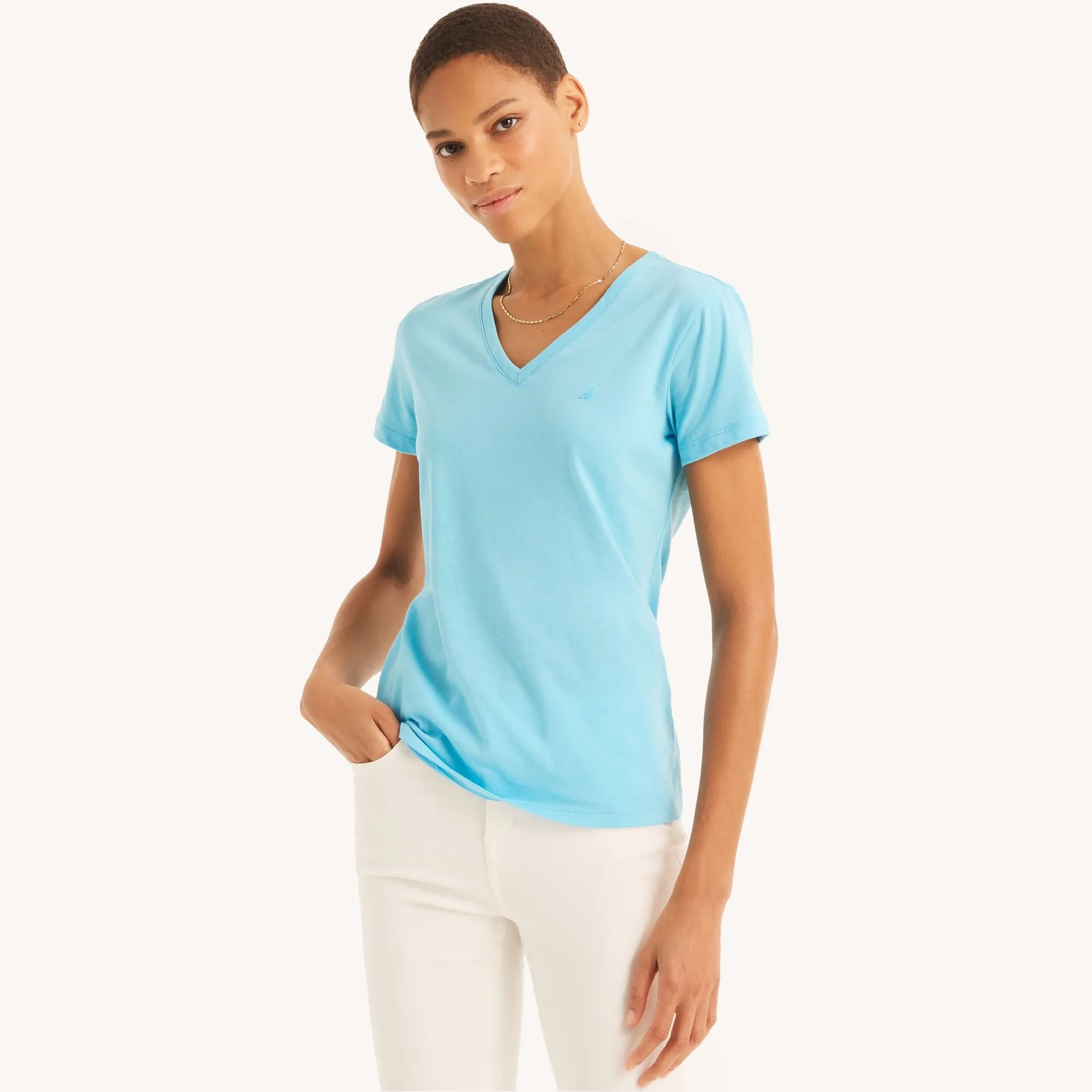 Nautica Sustainably Crafted V-Neck Deck T-Shirt