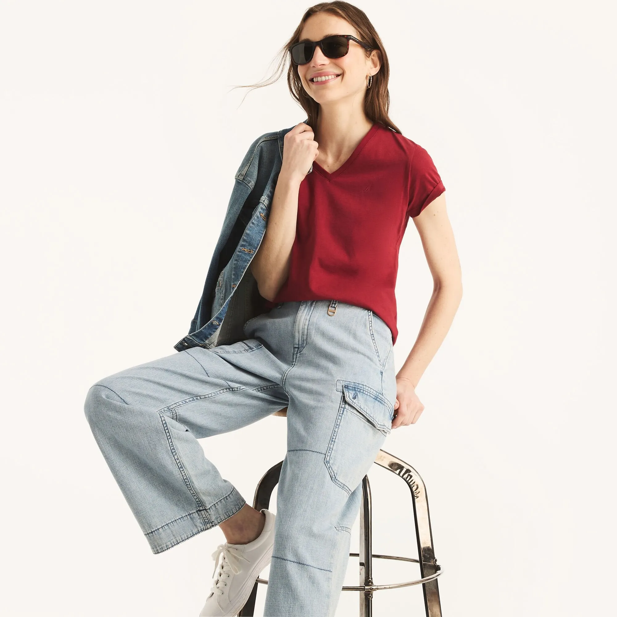 Nautica Sustainably Crafted V-Neck Deck T-Shirt