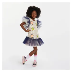 Navy Star Tulle Dress