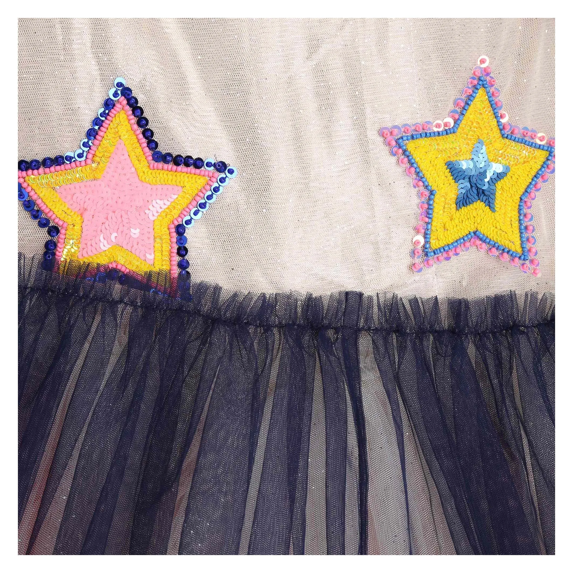 Navy Star Tulle Dress