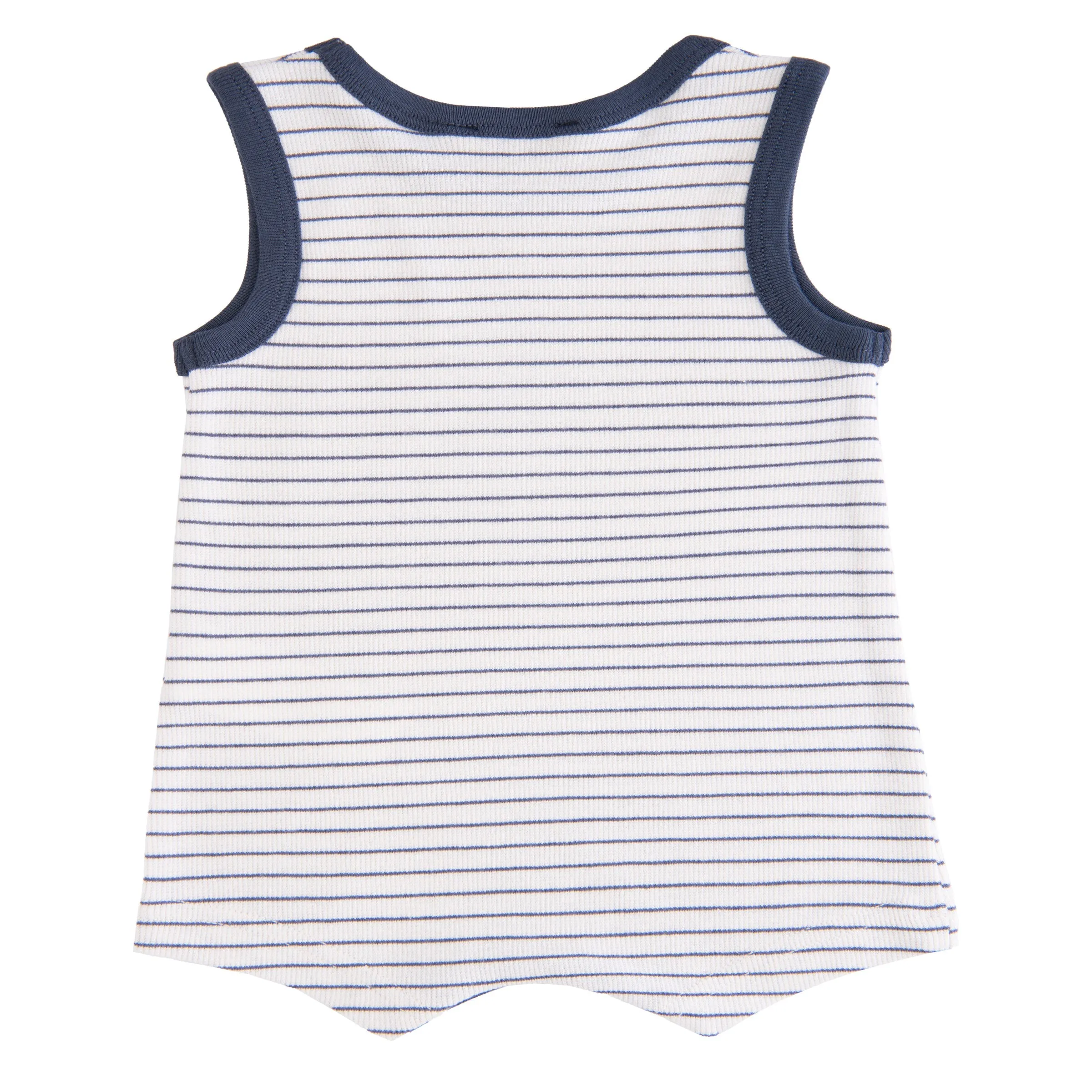 Navy Striped Sleeveless Modal Romper