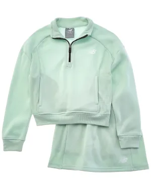 New Balance 2pc 1/4-Zip Pullover & Scooter Set