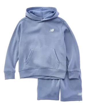 New Balance 2pc Fleece Hoodie & Short Set