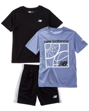 New Balance 3 pc Active T-Shirt & Short Set
